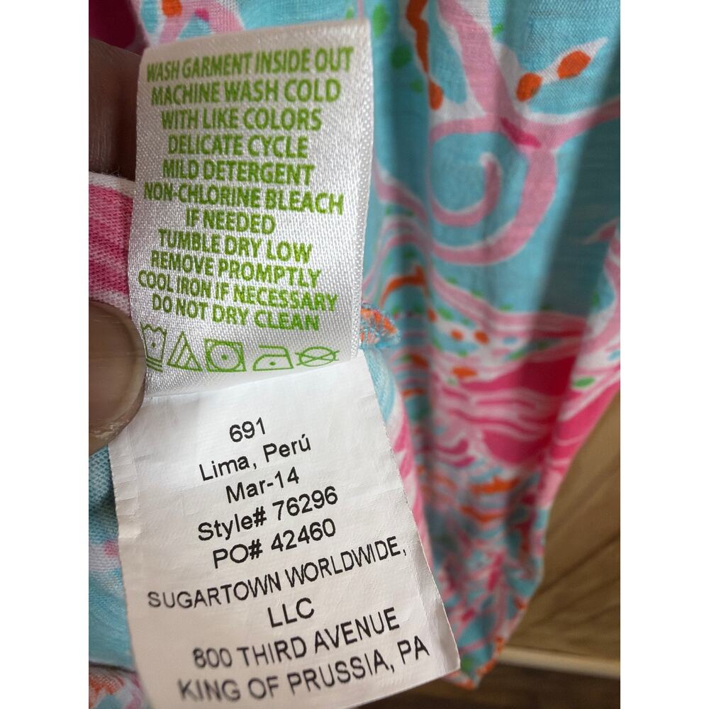 Lilly Pulitzer Mills Maxi Dress Jellies Be Jammin Pink Jellyfish Small Resort - Picture 6 of 8